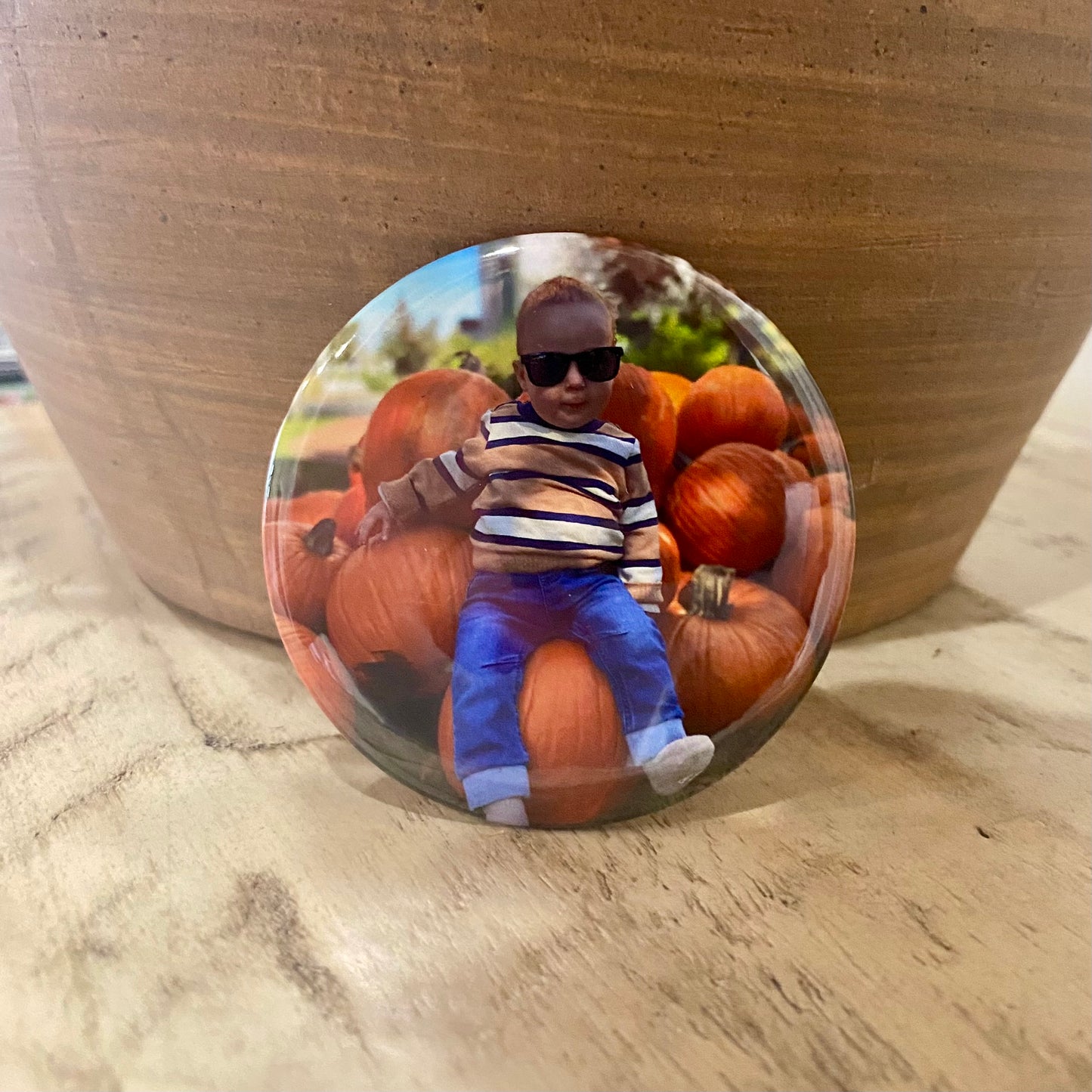 Custom Round Photo Magnet